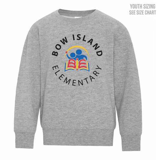Bow Island Elementary YOUTH Crewneck Sweatshirt (BOWT001-Y2400)