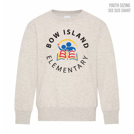 Bow Island Elementary YOUTH Crewneck Sweatshirt (BOWT001-Y2400)