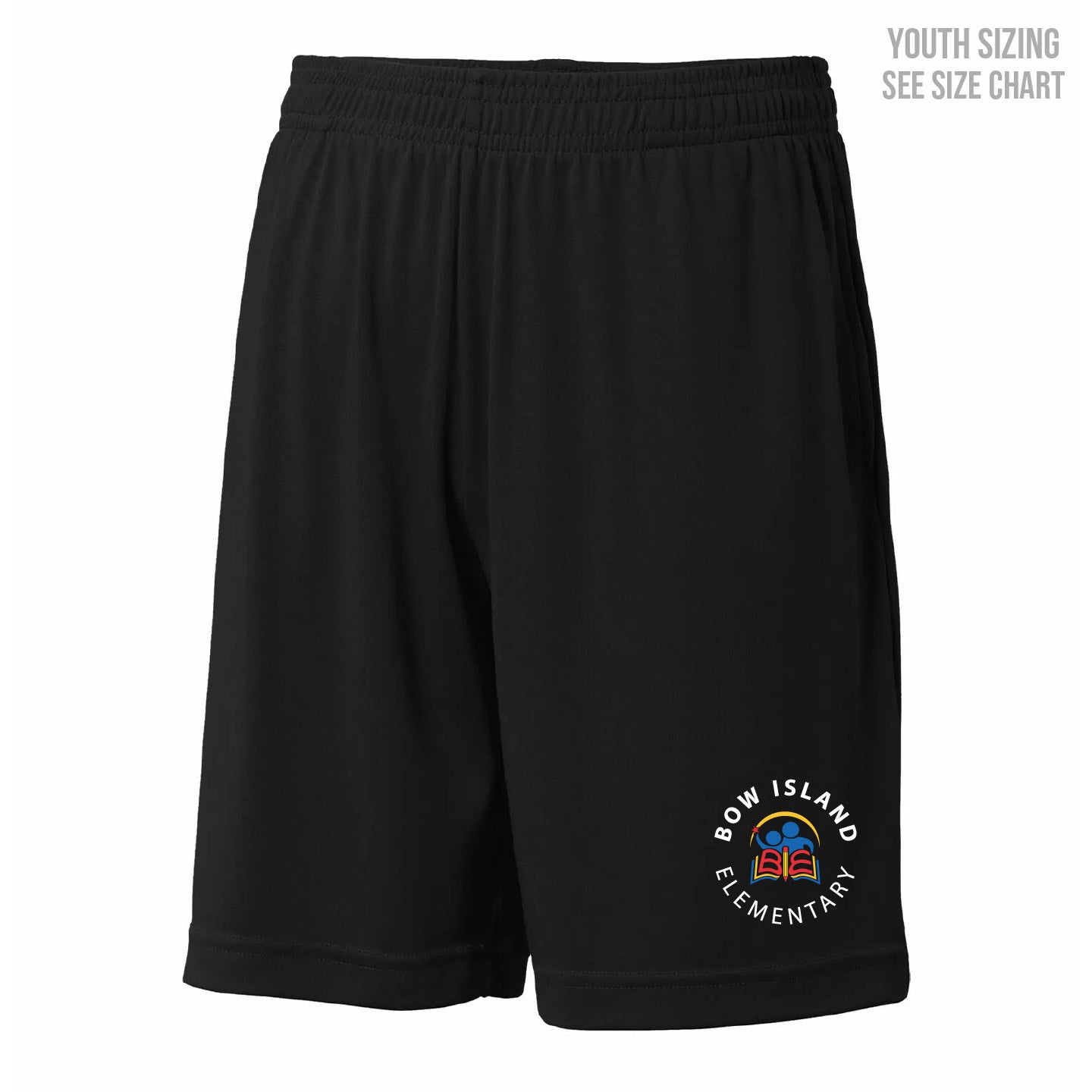 Bow Island Elementary YOUTH Pocketed Sport Shorts (BOWT003-Y357P)