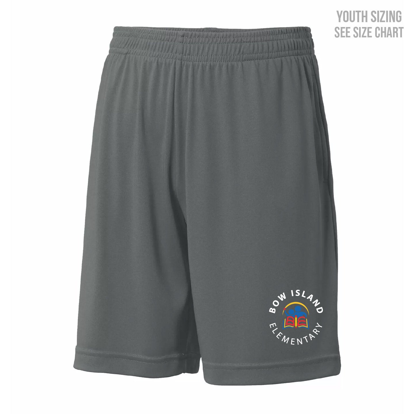 Bow Island Elementary YOUTH Pocketed Sport Shorts (BOWT003-Y357P)