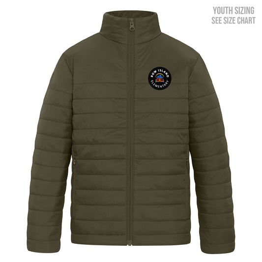 Bow Island Elementary School YOUTH Lightweight Puffer Jacket (BOWT006BP7-CH7690Y)