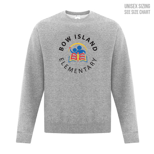 Bow Island Elementary ADULT Crewneck Sweatshirt (BOWT001-F2400)