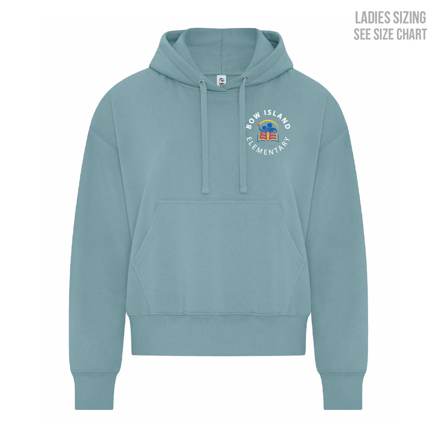 Bow Island Elementary LADIES Cropped Hoodie (BOWT003-KOI2250L)