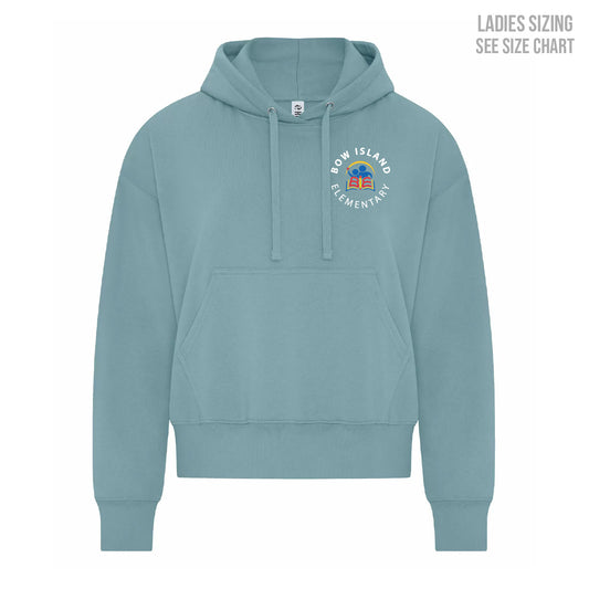 Bow Island Elementary LADIES Cropped Hoodie (BOWT003-KOI2250L)