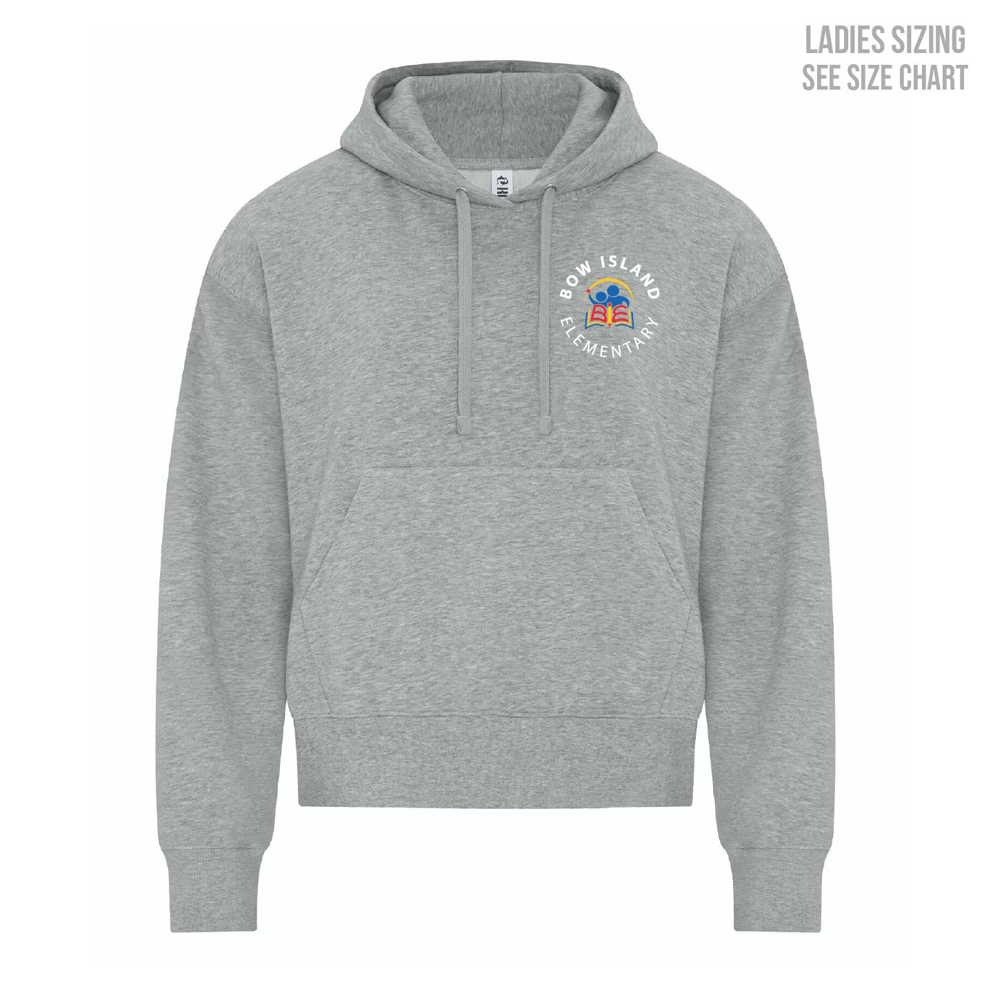 Bow Island Elementary LADIES Cropped Hoodie (BOWT003-KOI2250L)