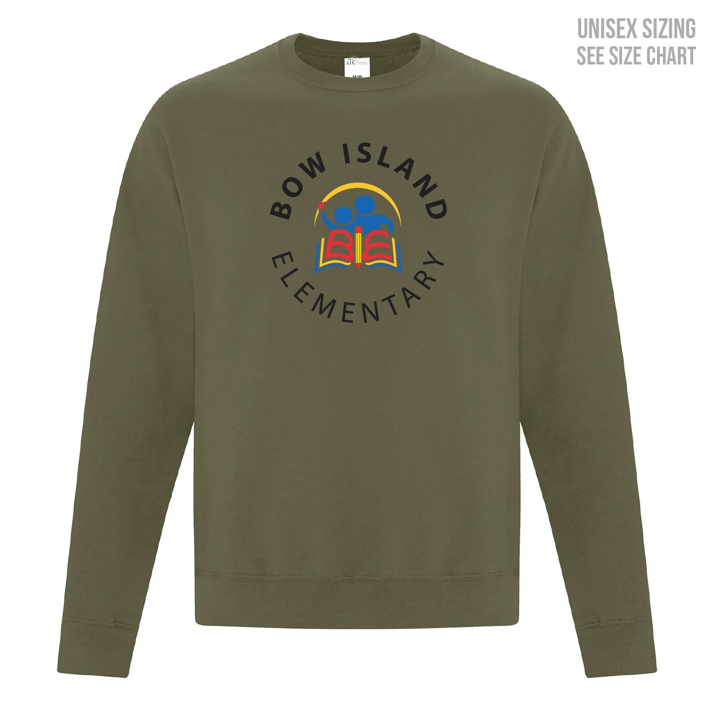 Bow Island Elementary ADULT Crewneck Sweatshirt (BOWT001-F2400)