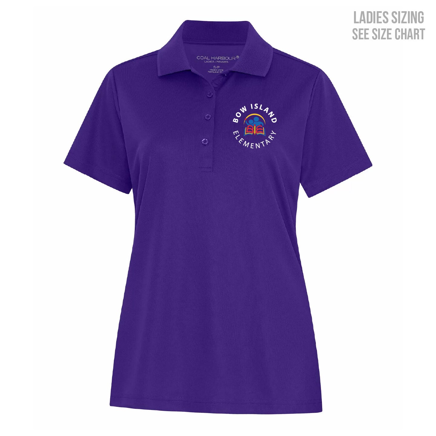 Bow Island Elementary LADIES Polo Shirt (BOWT003-ATCL365)