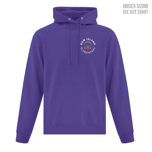 Bow Island Elementary ADULT Small Logo Pullover Hoodie (BOWT003-F2500)