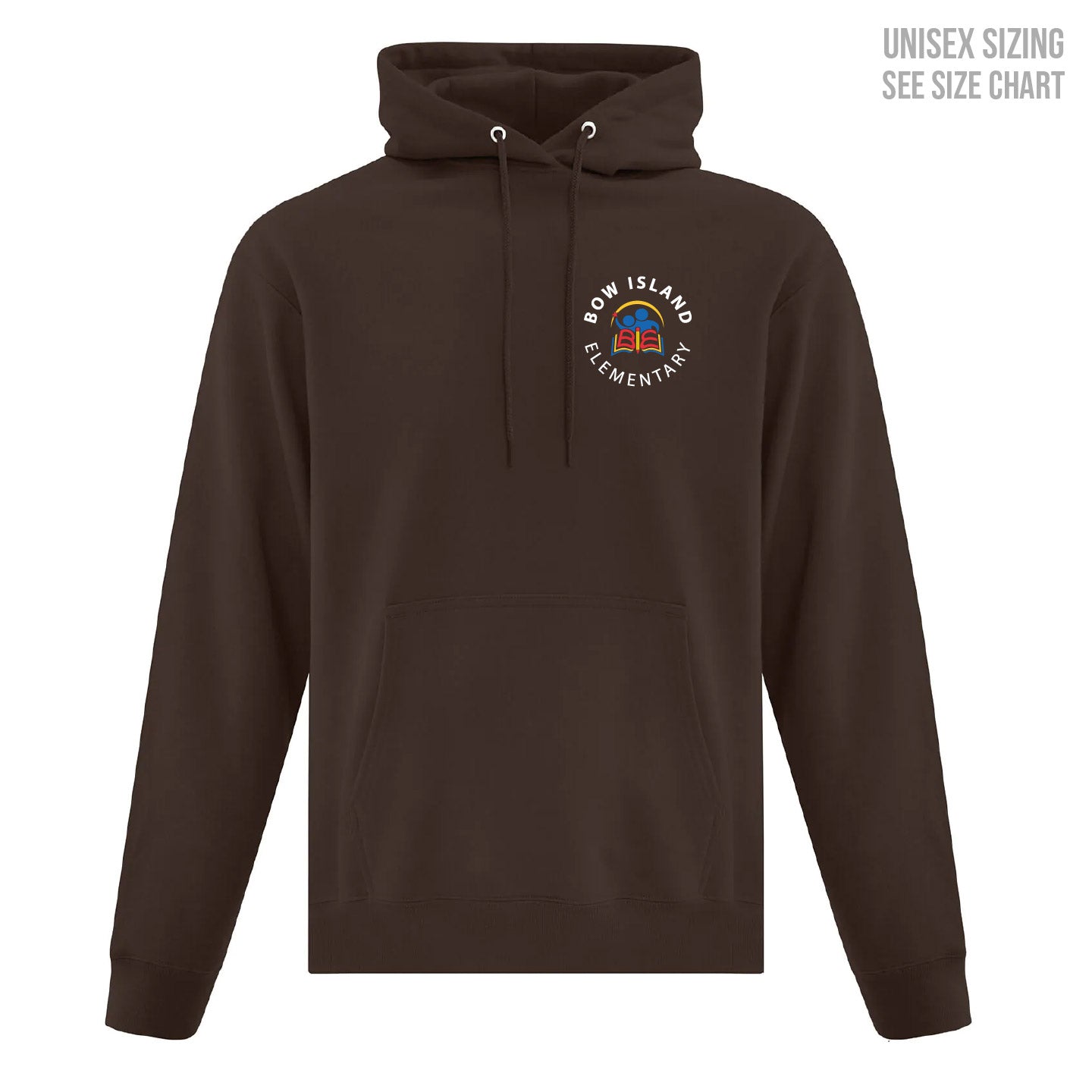 Bow Island Elementary ADULT Small Logo Pullover Hoodie (BOWT003-F2500)