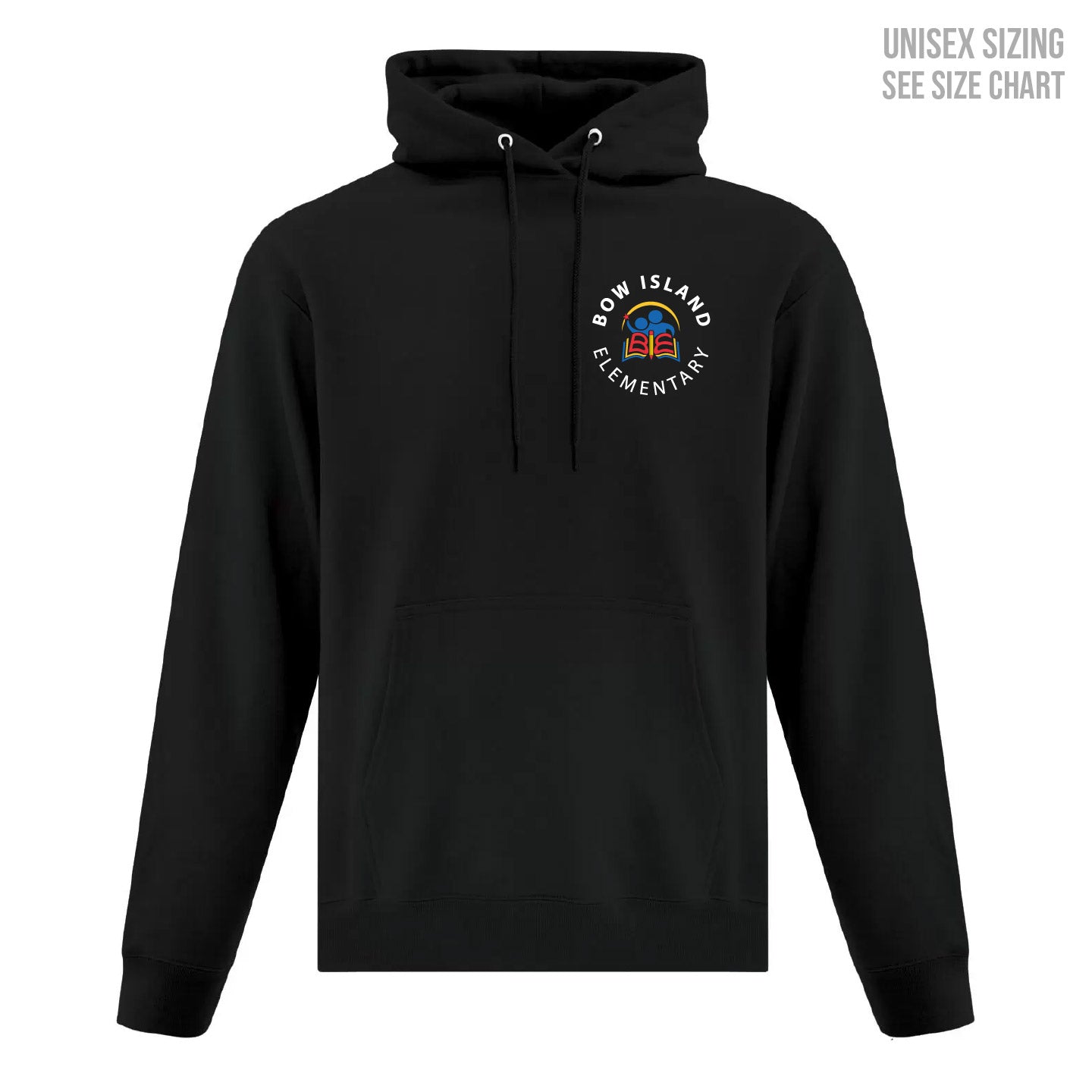 Bow Island Elementary ADULT Small Logo Pullover Hoodie (BOWT003-F2500)