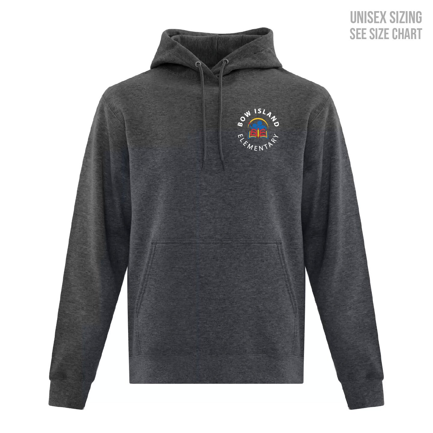 Bow Island Elementary ADULT Small Logo Pullover Hoodie (BOWT003-F2500)