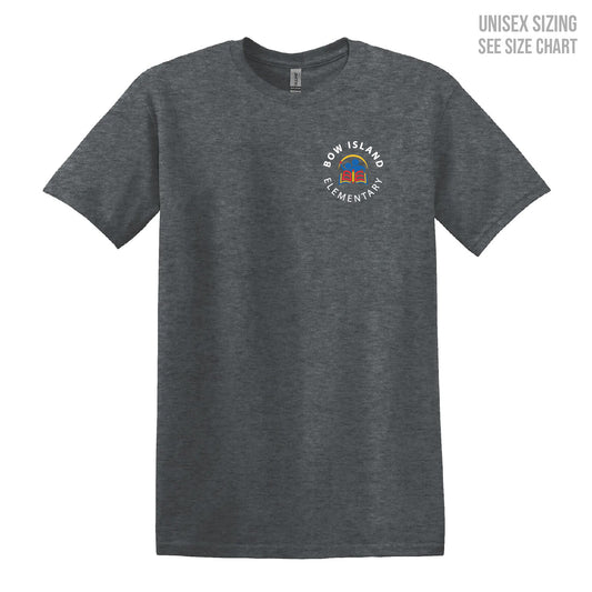Bow Island Elementary ADULT Small Logo T-Shirt (BOWT003-64000)