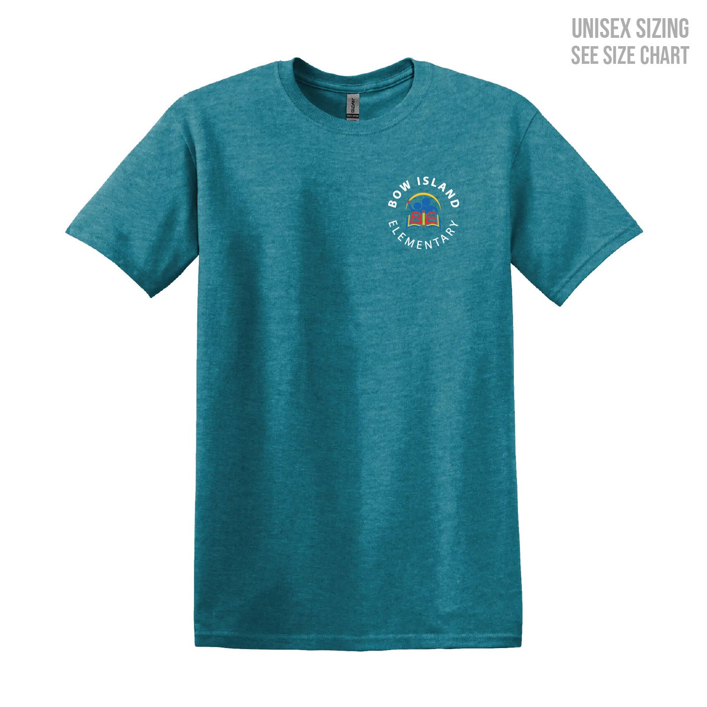 Bow Island Elementary ADULT Small Logo T-Shirt (BOWT003-64000)