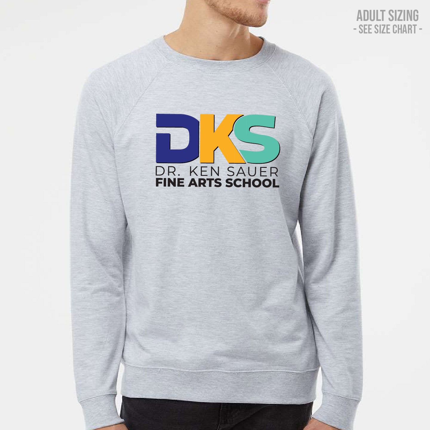 Dr. Ken Sauer Type Logo ADULT Lightweight Crewneck (DKST008-SS1000C)