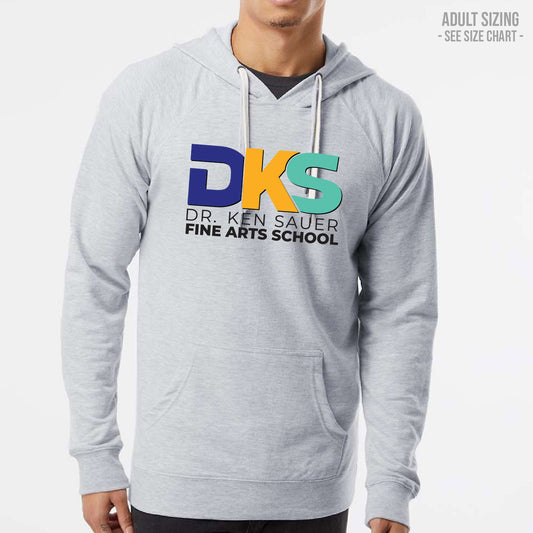 Dr. Ken Sauer Type Logo ADULT Lightweight Hoodie (DKST008-SS1000)
