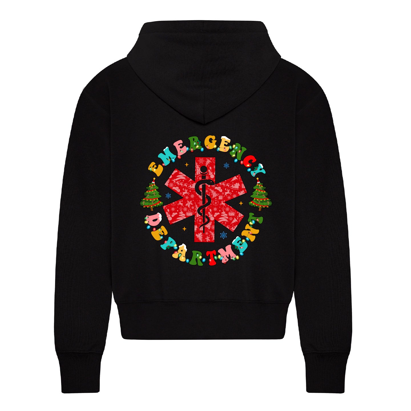 ER Two Print Christmas LADIES Cropped Hoodie (ERNT003/004-KOI2250L)