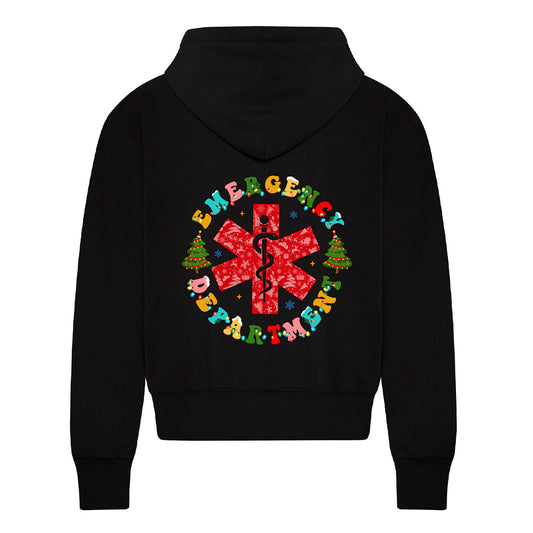 ER Two Print Christmas LADIES Cropped Hoodie (ERNT003/004-KOI2250L)
