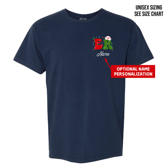 ER Two Print Christmas Retro Dyed Unisex Ringspun T-Shirt (ERNT003/004-1717)