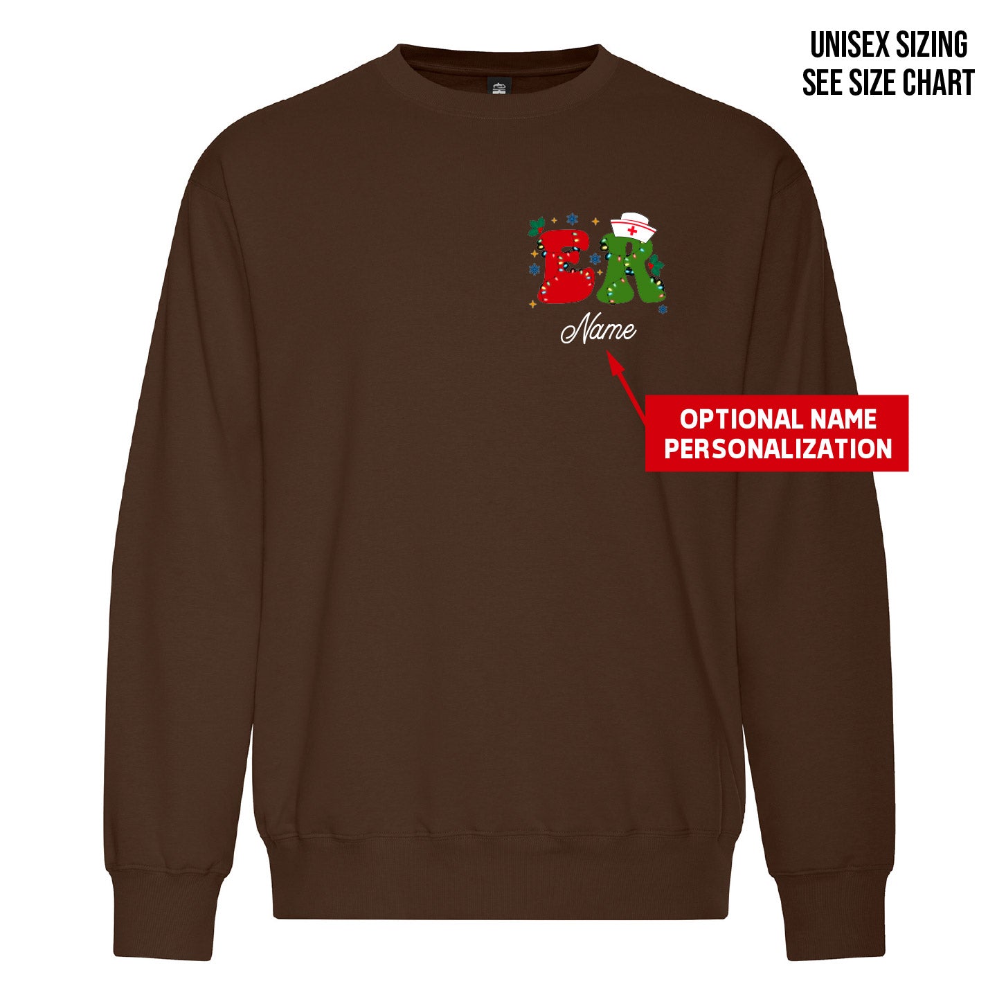 ER Two Print Christmas UNISEX Crewneck Sweatshirt (ERNT003/004-KOI2240)