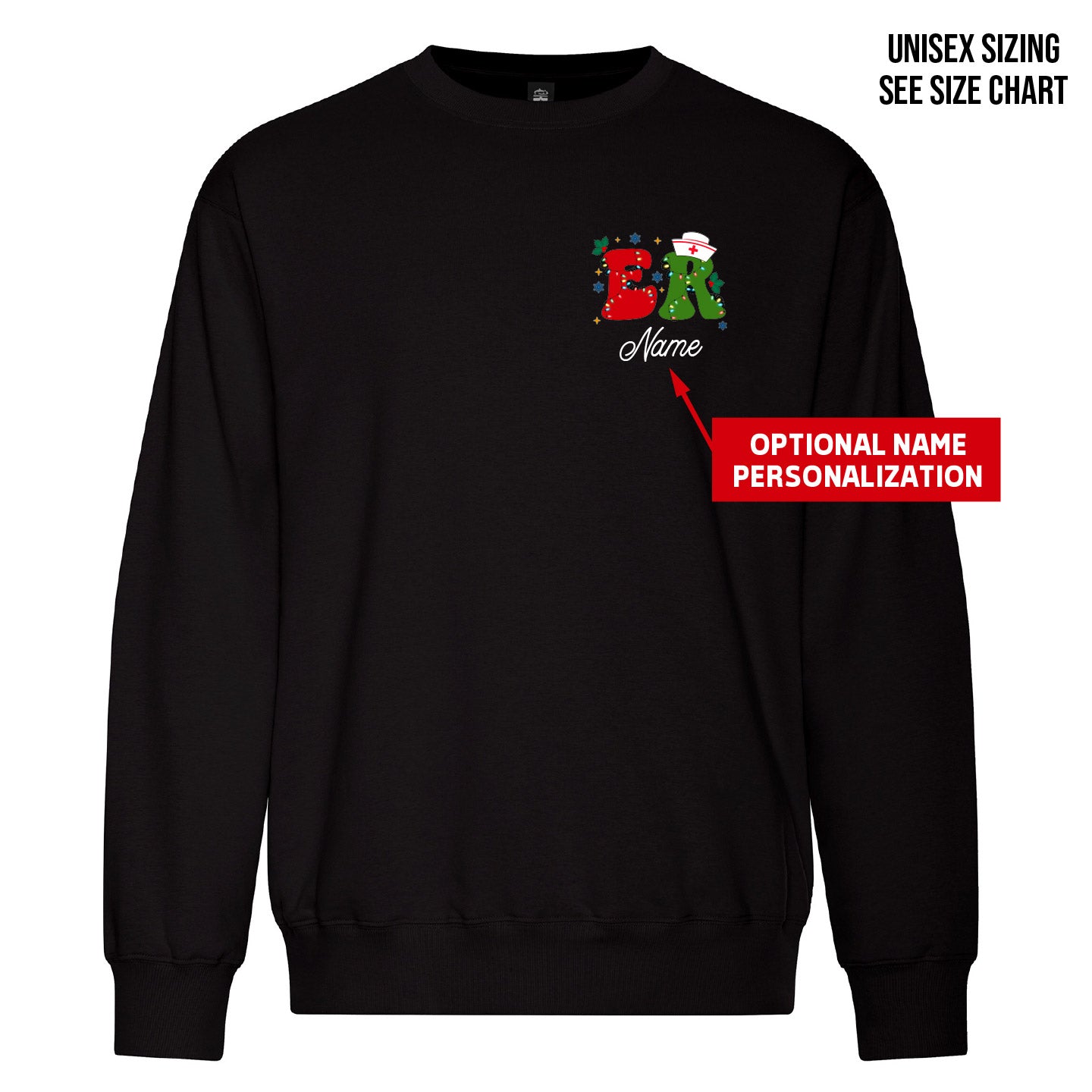 ER Two Print Christmas UNISEX Crewneck Sweatshirt (ERNT003/004-KOI2240)