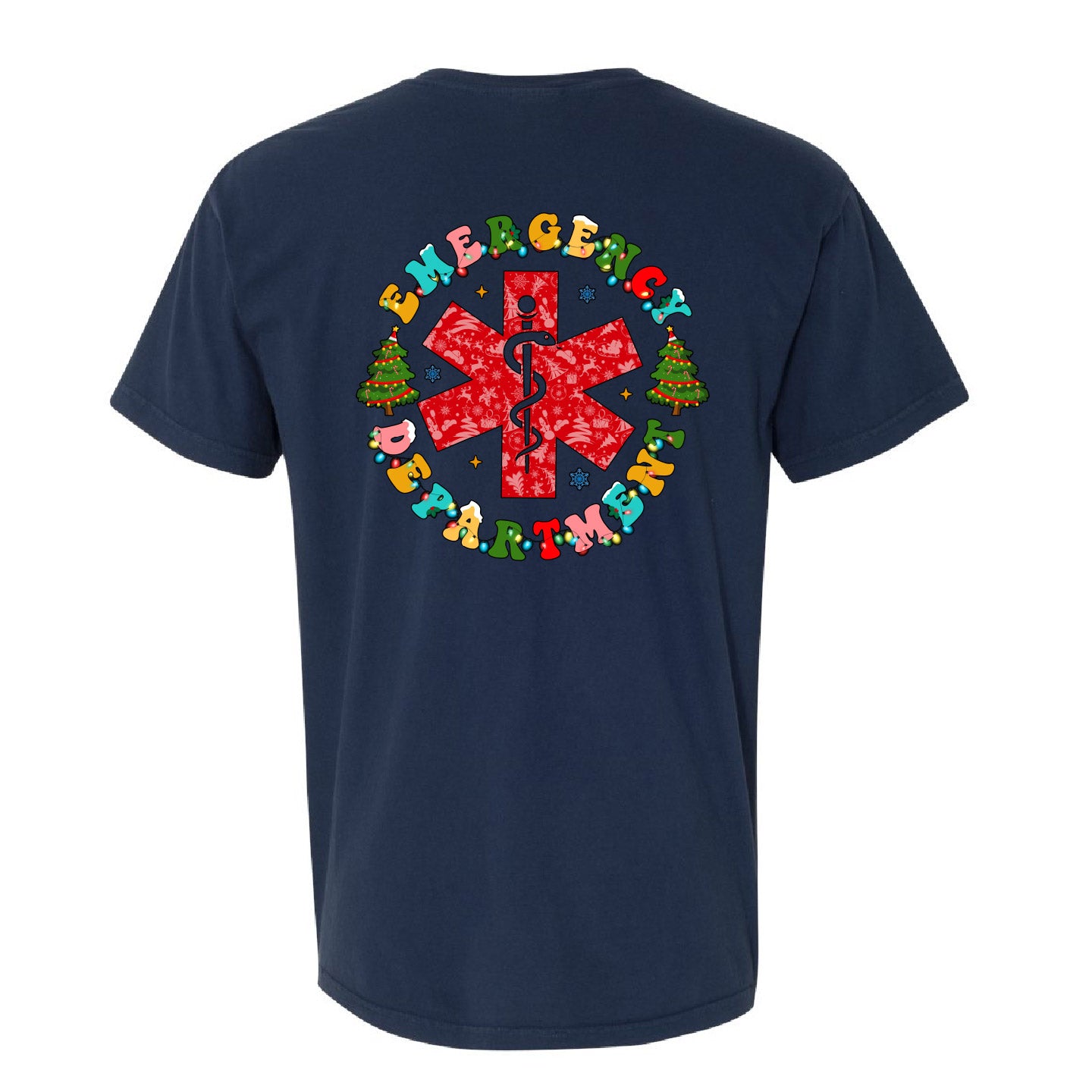 ER Two Print Christmas Retro Dyed Unisex Ringspun T-Shirt (ERNT003/004-1717)