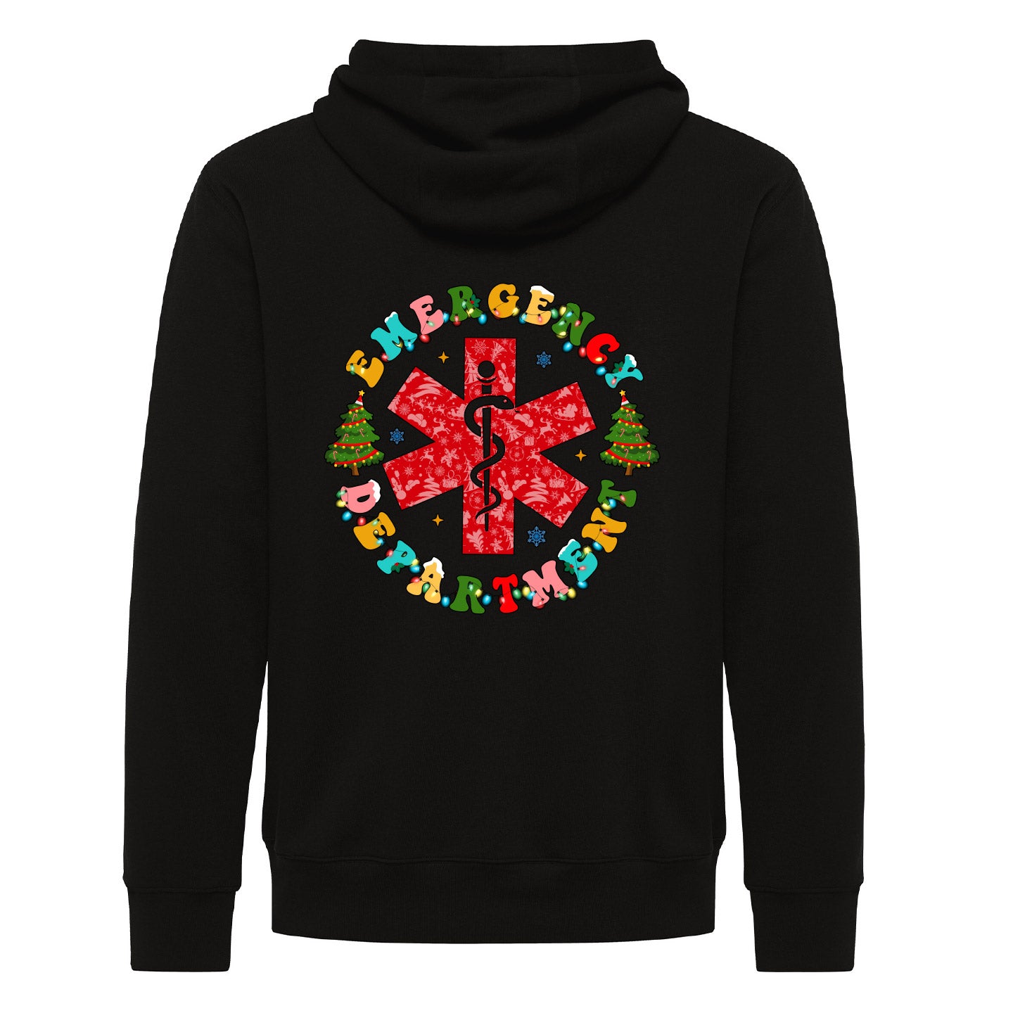 ER Two Print Christmas Unisex Triblend Zip Hoodie (ERNT003/004-KOI2052)