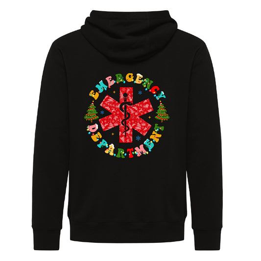 ER Two Print Christmas Unisex Triblend Zip Hoodie (ERNT003/004-KOI2052)