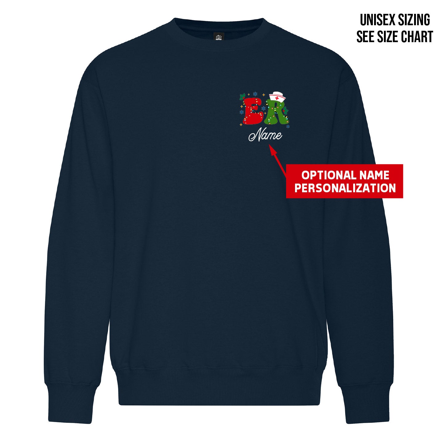 ER Two Print Christmas UNISEX Crewneck Sweatshirt (ERNT003/004-KOI2240)