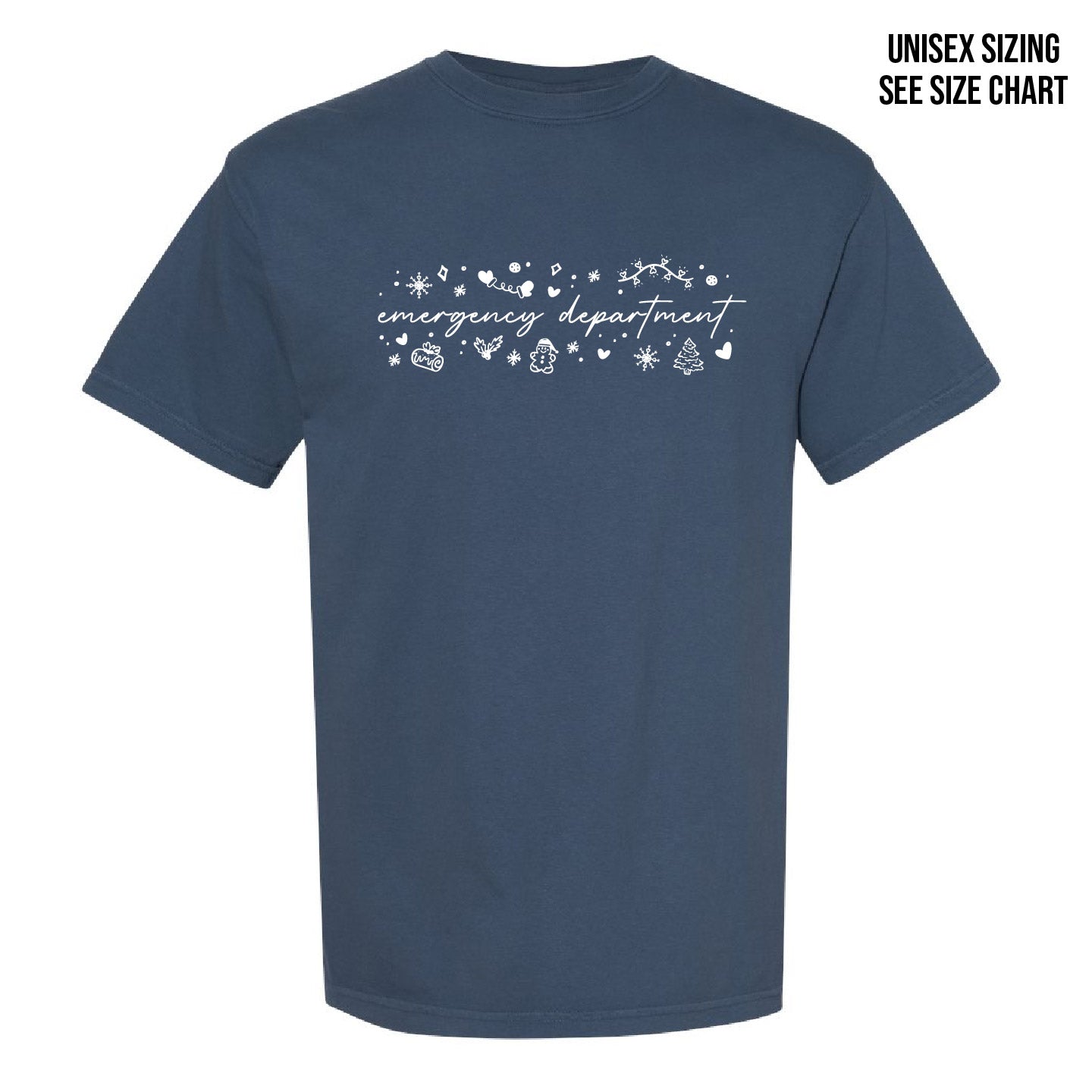 ER White Christmas Retro Dyed Unisex Ringspun T-Shirt (ERNT001-1717)