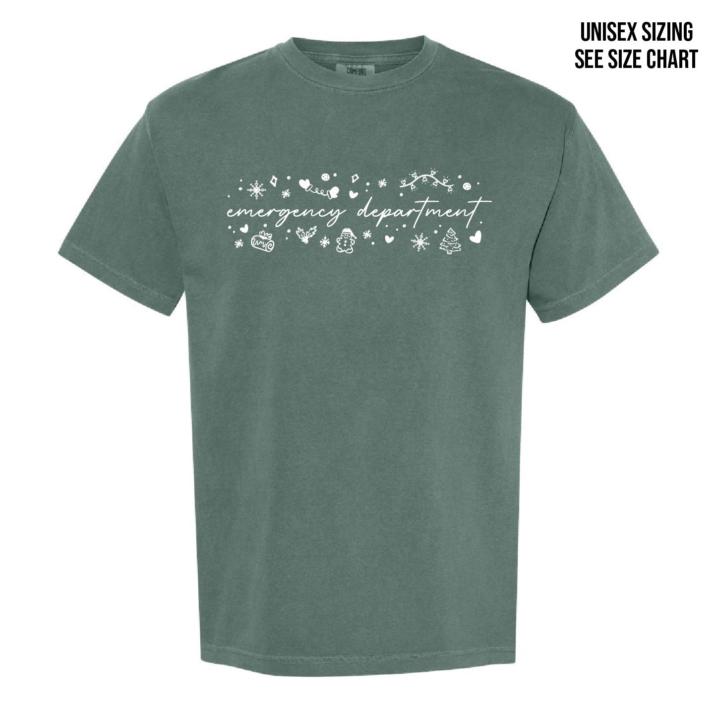 ER White Christmas Retro Dyed Unisex Ringspun T-Shirt (ERNT001-1717)