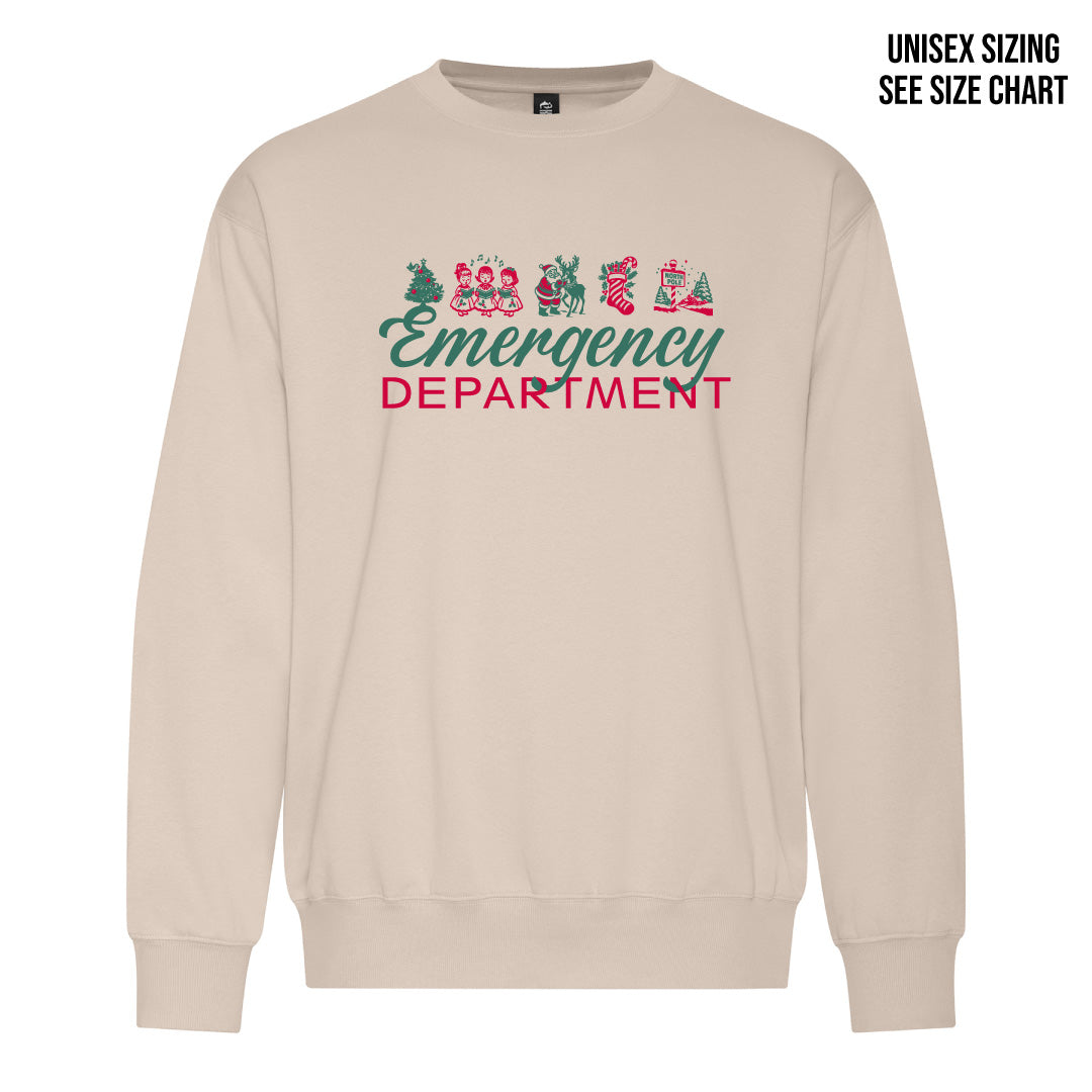 ER Retro Christmas UNISEX Crewneck Sweatshirt (ERNT002-KOI2240)