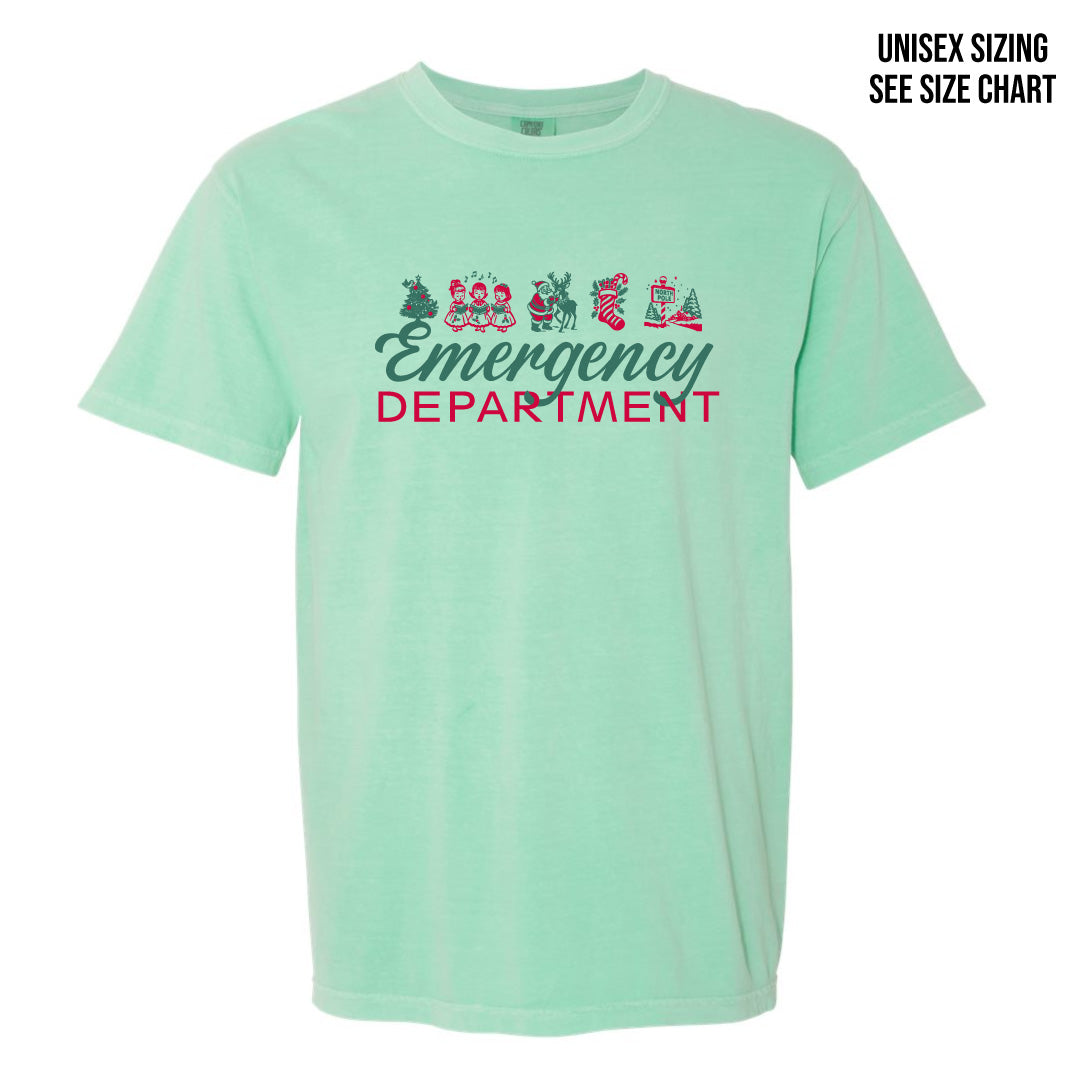 ER Retro Christmas Garment Dyed Unisex Ringspun T-Shirt (ERNT002-1717)