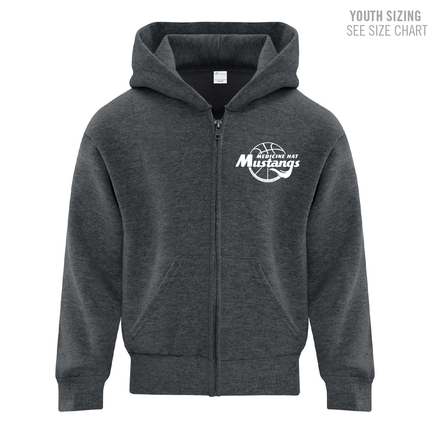 MHASR Mustangs YOUTH Zip Up Hoodie (MHASRT018/019-Y2600)