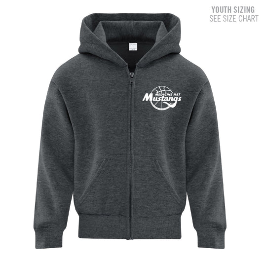 MHASR Mustangs YOUTH Zip Up Hoodie (MHASRT018/019-Y2600)