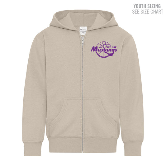 MHASR Mustangs YOUTH Zip Up Hoodie (MHASRT020/021-Y2600)