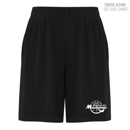MHASR Mustangs YOUTH Performance Shorts (MHASRT018-Y355)