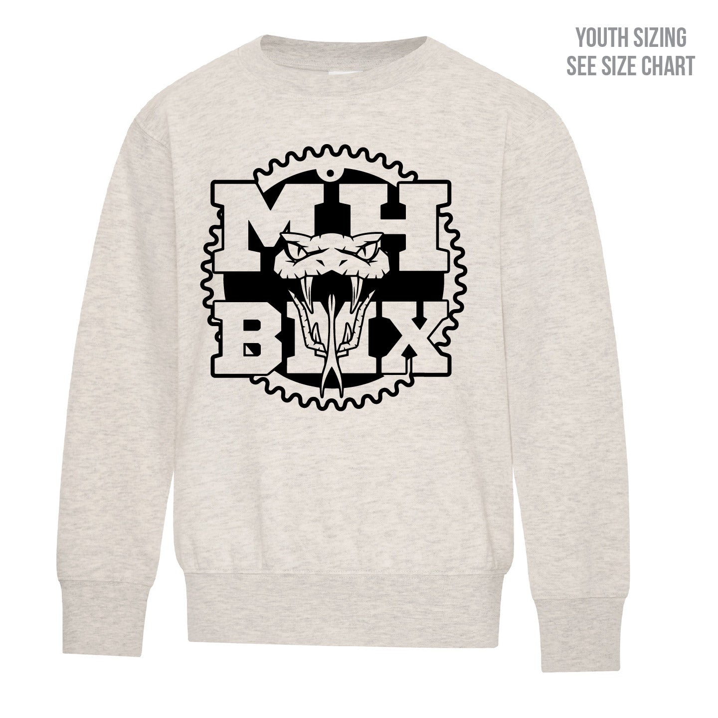 MH BMX YOUTH Red Crewneck Sweatshirt (BMXT004-Y2400)