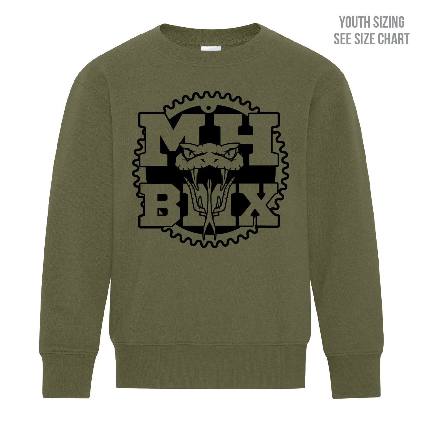 MH BMX YOUTH Red Crewneck Sweatshirt (BMXT004-Y2400)