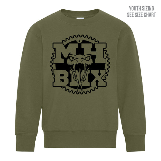 MH BMX YOUTH Red Crewneck Sweatshirt (BMXT004-Y2400)