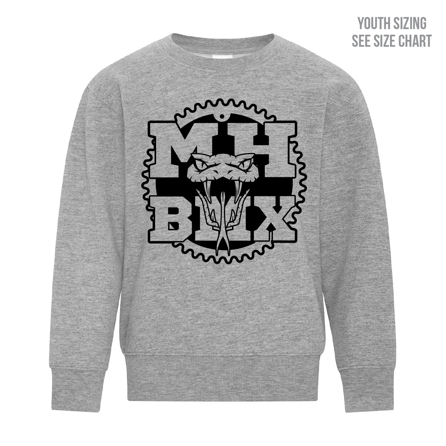 MH BMX YOUTH Red Crewneck Sweatshirt (BMXT004-Y2400)