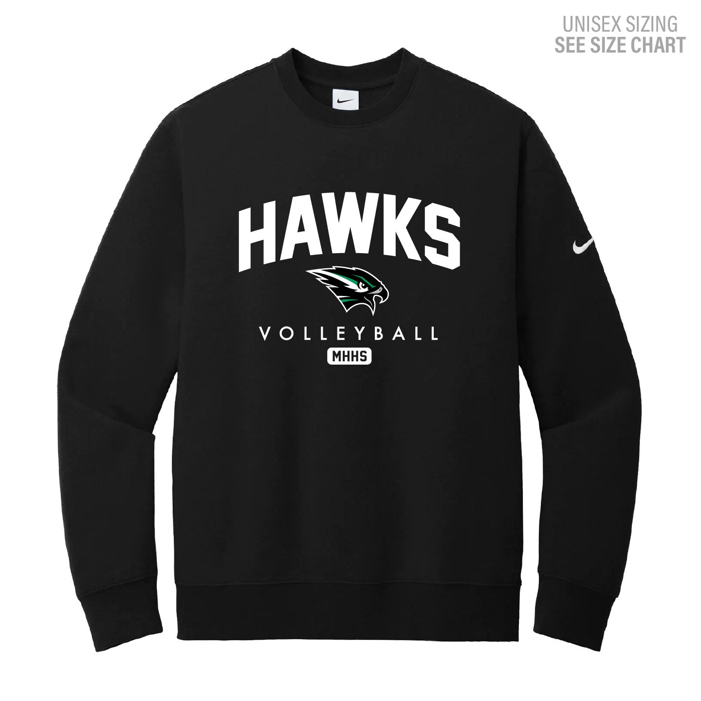 MHHS Volleyball Nike Unisex Crewneck Sweatshirt (MHVB25T001-NKFD9863)