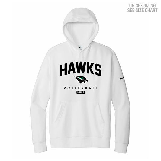 MHHS Volleyball Nike Unisex White Pullover Hoodie (MHVB25T002-DR1499)