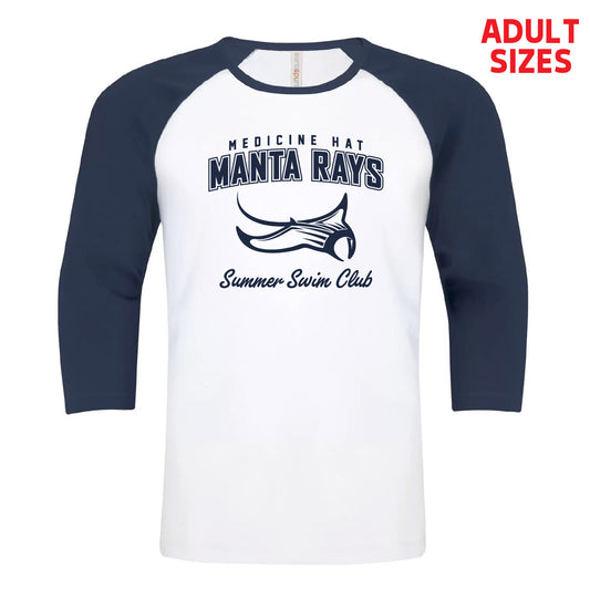 Manta Rays ADULT Baseball Tee (MRT002-ATC0822)