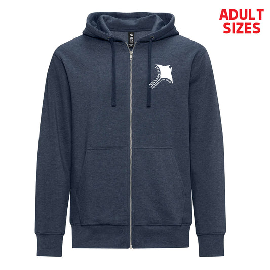 Manta Rays ADULT Triblend Zip-Up Hoodie (MRT003-KOI2052)