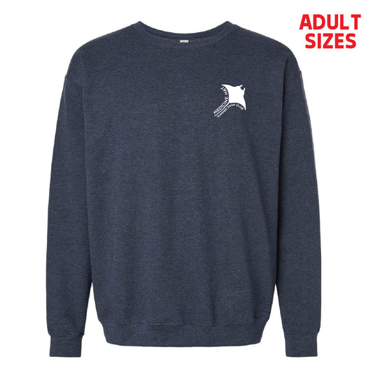 Manta Rays Left Chest Logo ADULT Crewneck Sweatshirt (MRT003-3340)