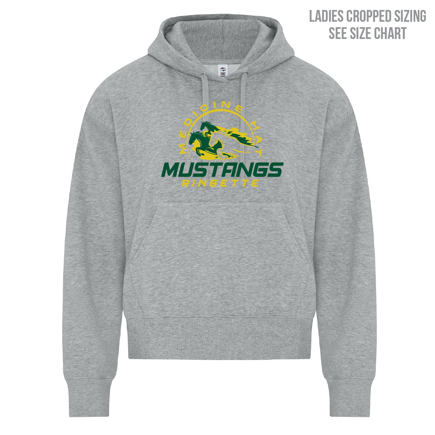 MHRA Mustangs LADIES Cropped Hoodie (MHRAT001-KOI2250L)