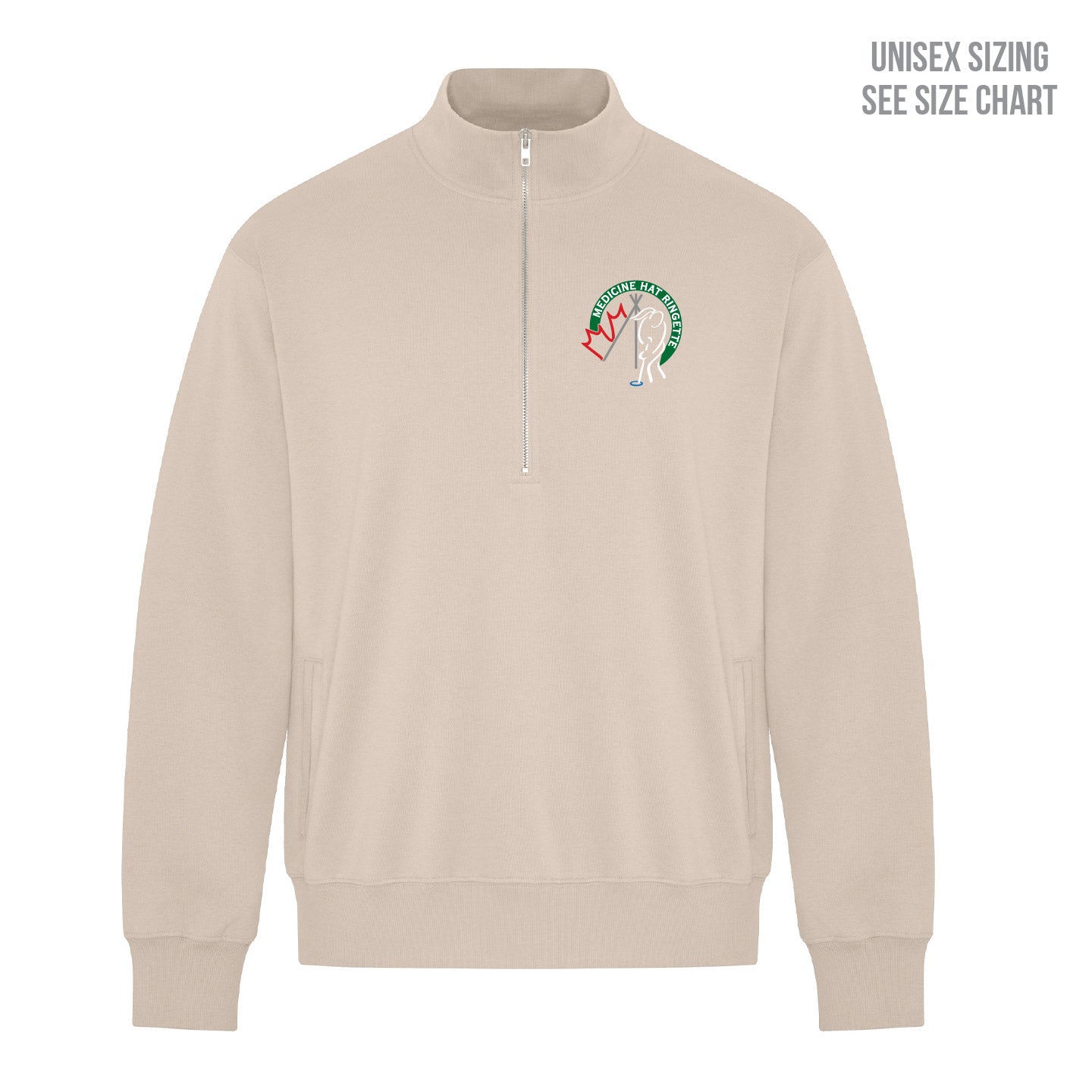 MHRA Small Logo ADULT 1/2 Zip Sweatshirt w/pockets (MHRAT011-KOI2270)