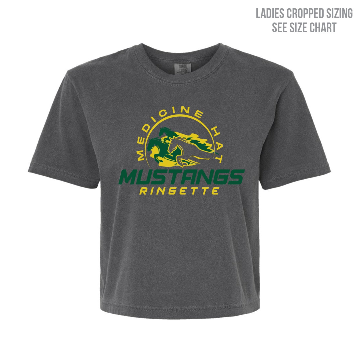 MHRA Mustangs Ladies Cropped T-Shirt (MHRAT001-3023CL)