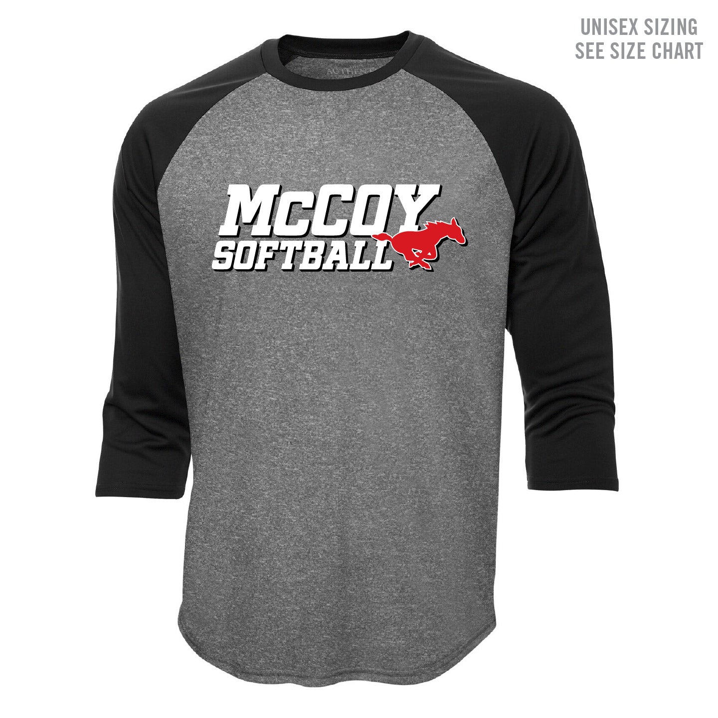 McCoy Softball Unisex Performance Raglan Tee (MCSBT001-S3526)