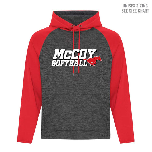 McCoy Softball Unisex Performance Pullover Hoodie (MCSBT001-F2047)